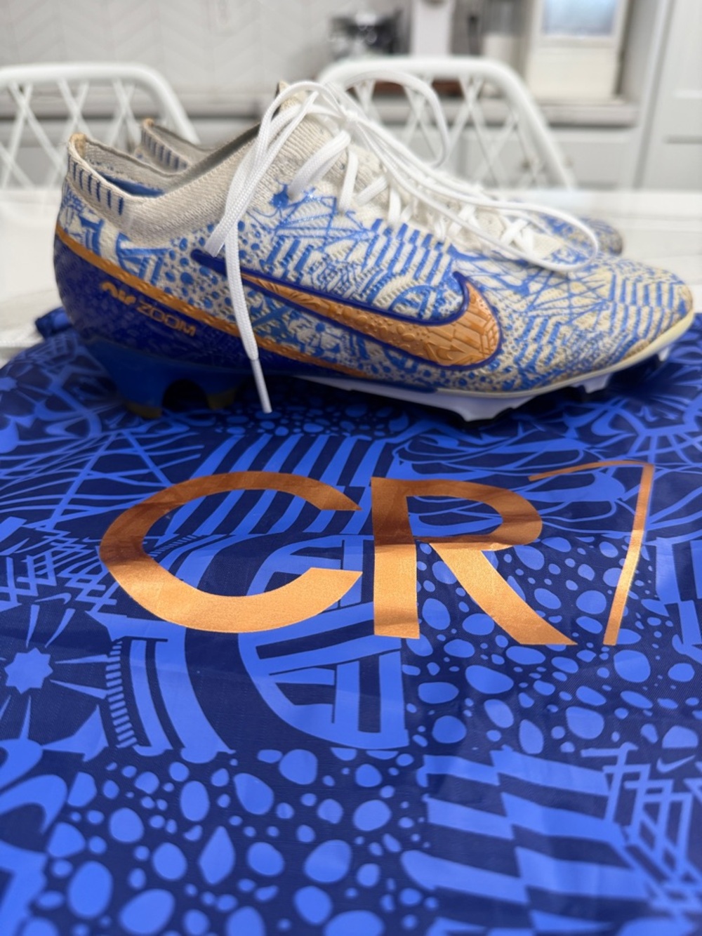 Nike Zoom Mercurial Vapor 15 Elite CR7 FG 'Azulejo' M8 /W 6.5